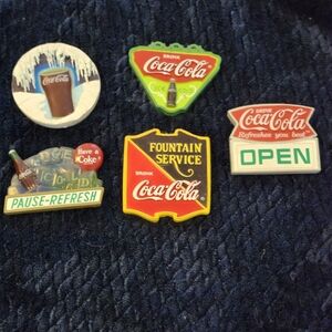 Coca-Cola Collectible Magnet Set with Red and Green Accents